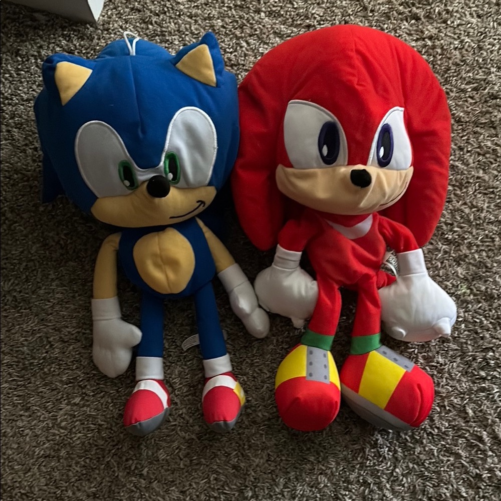 Sonic & Knuckles Plush Toy Set